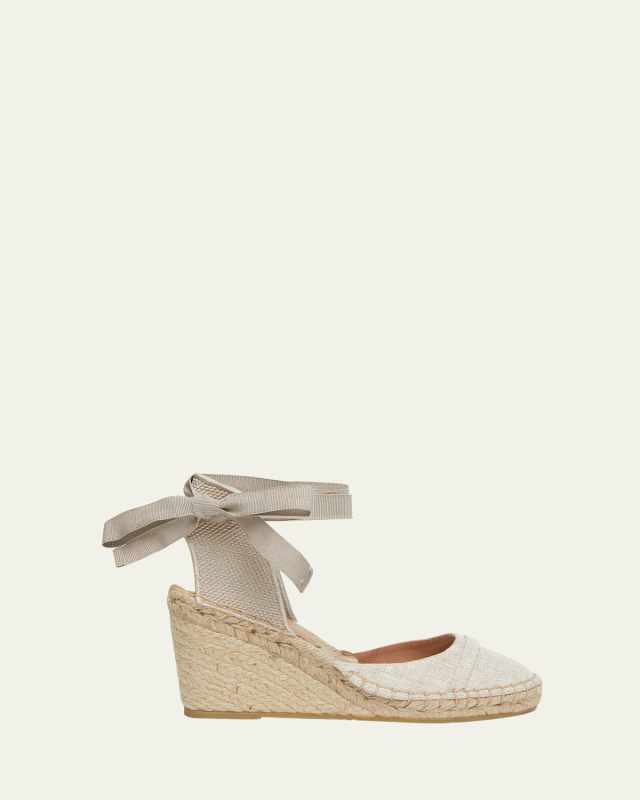 Ankle Tie Espadrille Wedge Sandals